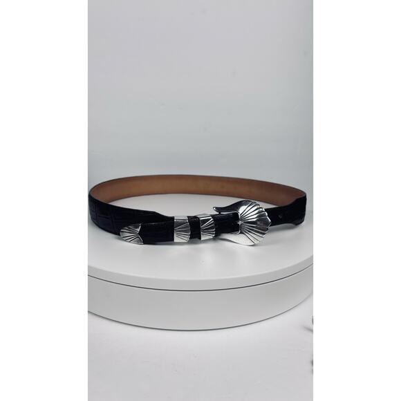 CR Navajo American Sterling Silver Ranger Belt Buckle Gilbert Ortega Galleries - Picture 8 of 13